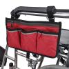 Aqur2020 Wheelchair Side Hanging Bag, Arm Rest Pouch Chair Storage Bag Organizer for Walkers, Rollators, Scooters, Office(Red Wine) view 2