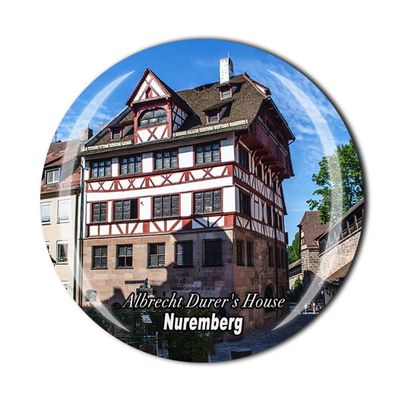 Albrecht Durer's House Nuremberg Germany Fridge Magnet Crystal Tourist Souvenir Gift Collection Refrigerator Magnetic Sticker
