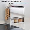 Otake Sangyo YMG-008 Spice Rack with 3 Seasoning Pots, Tsubamesanjo, Stainless Steel, Silver, 11.4 x 6.1 x 15.7 inches (29 x 15.5 x 40 cm), Magnetic, Slim Hidden Storage Case, Made in Japan view 2