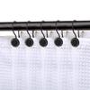 Utopia Alley Shower Hooks - Double Shower Curtain Rings for Bathroom - Rust Resistant Shower Curtain Rings with Crystal Design - Set of 12, Matte Black view 1