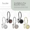 Utopia Alley Shower Hooks - Double Shower Curtain Rings for Bathroom - Rust Resistant Shower Curtain Rings with Crystal Design - Set of 12, Matte Black view 4