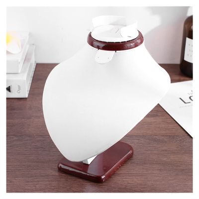 XIANGGUI 1983 Jewelry Towers PU and Wood Jewelry Display Necklace Chain Jewelry Bust Display Holder Stand, Necklaces Display Mannequin, Necklace Jewelry Bust Stand for Home Bedroom Jewelry Boxes