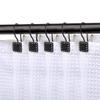 Shower Hooks - Double Shower Curtain Rings for Bathroom - Rust Resistant Shower Curtain Hooks for Shower Curtain or Liner - Shower Curtain Rings with Crystal Design - Set of 12, Matte Black view 1