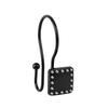 Shower Hooks - Double Shower Curtain Rings for Bathroom - Rust Resistant Shower Curtain Hooks for Shower Curtain or Liner - Shower Curtain Rings with Crystal Design - Set of 12, Matte Black view 2