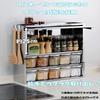 Otake Sangyo YMG-011 Spice Rack with 10 Seasoning Pots, Tsubame Sanjo Stainless Steel, Silver, 18.3 x 6.1 x 20.7 inches (46.5 x 15.5 x 52.5 cm), Magnetic, Slim Hidden Storage Case, Made in Japan view 3