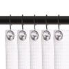 Utopia Alley Shower Curtain Hooks for Bathroom, Rust Resistant Shower Curtain Hooks Rings, Crystal Design, Set of 12 Black view 1