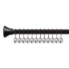 Utopia Alley Shower Curtain Hooks for Bathroom, Rust Resistant Shower Curtain Hooks Rings, Crystal Design, Set of 12 Black view 3