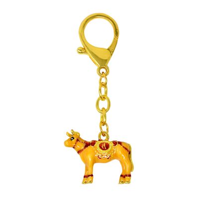 Fengshuibringluck Feng Shui 2022 SACRED RESOURCE COW Rich and Enerous Successful People Keychain
