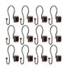Shower Hooks - Double Shower Curtain Rings for Bathroom - Rust Resistant Shower Curtain Hooks for Shower Curtain or Liner - Shower Curtain Rings with Crystal Design - Set of 12, Oil Rubbed Bronze view 4