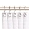Utopia Alley Shower Hooks - Shower Curtain Rings for Bathroom - Rust Resistant Shower Curtain Hooks for Shower Curtain or Liner - Shower Curtain Rings with Crystal Design - Set of 12, Brushed Nickel view 1