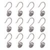 Utopia Alley Shower Hooks - Shower Curtain Rings for Bathroom - Rust Resistant Shower Curtain Hooks for Shower Curtain or Liner - Shower Curtain Rings with Crystal Design - Set of 12, Brushed Nickel view 4