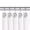 Utopia Alley Shower Hooks - Shower Curtain Rings for Bathroom - Rust Resistant Shower Curtain Hooks for Shower Curtain or Liner - Shower Curtain Rings with Crystal Design - Set of 12, Polished Chrome view 1