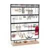 XIANGGUI 1983 Jewelry Towers Earrings Holder 5 Layers Jewelry Organizer Display Tree Earrings Stand with Wooden Base Stand Hanging Earrings Ear Stud Rack Jewelry Boxes (Color : Black-5) view 1
