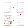 XIANGGUI 1983 Jewelry Towers Earrings Holder 5 Layers Jewelry Organizer Display Tree Earrings Stand with Wooden Base Stand Hanging Earrings Ear Stud Rack Jewelry Boxes (Color : Black-5) view 3
