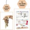 XIANGGUI 1983 Jewelry Towers Earrings Holder 5 Layers Jewelry Organizer Display Tree Earrings Stand with Wooden Base Stand Hanging Earrings Ear Stud Rack Jewelry Boxes (Color : Black-5) view 4
