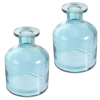 2Pcs Aromatherapy Bottle Glass Flower vase Glass vase Office Decor Study Room mini Plant pots Floral Decor for centerpieces Small Flower Arrangement Holders