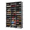 Aeitc Shoe Rack 72 Pairs Shoe Organizer Narrow Standing Stackable Shoe Storage Cabinet Space Saver for Entryway, Hallway and Closet,Black, 48Inx12Inx72In view 1