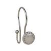 Utopia Alley Shower Hooks - Double Shower Curtain Rings for Bathroom - Rust Proof Shower Curtain Hooks for Shower Curtain, Liner - Shower Curtain Rings with Crystal Design - Set of 12, Brushed Nickel view 2