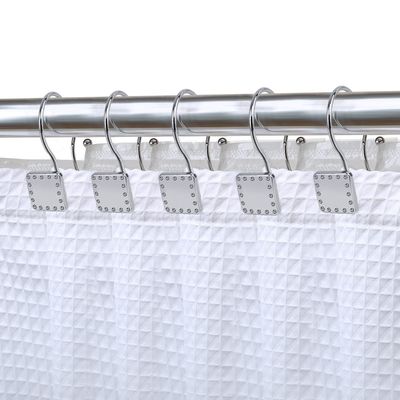 Utopia Alley HK20XX Shower Hooks - Double Shower Curtain Rings for Bathroom - Rust Resistant Shower Curtain Hooks for Shower Curtain or Liner - Shower Curtain Rings with Crystal Design - Set of 12