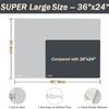 Extra Large Silicone Mat 36" x 24" Place Mats, Heat Resistant Mat for Kitchen Countertop Protector, Thick Placemats Washable Silicone Mats for Kitchen Counter Mat Dining Table Mat, Grey, Sapid view 2