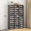 Aeitc Shoe Rack 72 Pairs Shoe Organizer Narrow Standing Stackable Shoe Storage Cabinet Space Saver for Entryway, Hallway and Closet,Black view 3