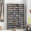 Aeitc Shoe Rack 72 Pairs Shoe Organizer Narrow Standing Stackable Shoe Storage Cabinet Space Saver for Entryway, Hallway and Closet,Black view 4