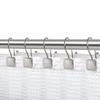 Shower Hooks - Double Shower Curtain Rings for Bathroom - Rust Resistant Shower Curtain Hooks for Shower Curtain or Liner - Shower Curtain Rings with Crystal Design - Set of 12, Brushed Nickel view 1