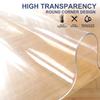 1.5mm Clear PVC Table Cover Protector 42x54 in Plastic Desk Cover Mat Pad for Conference Work Desktop Table Cover Vinyl Tablecloth Protector Rectangle Table Protector for Dining Room Table Foldable view 4