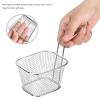 3 PCS Mini Fry Baskets, Mesh Wire French Fry Chip Basket Holder, Deep Fry Basket Food Strainer, Food Presentation Mesh Basket Kitchen Cooking Colander for Chips, Onion Rings, Chicken Wings view 2