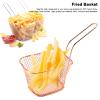 3 PCS Mini Fry Baskets, Mesh Wire French Fry Chip Basket Holder, Deep Fry Basket Food Strainer, Food Presentation Mesh Basket Kitchen Cooking Colander for Chips, Onion Rings, Chicken Wings view 4