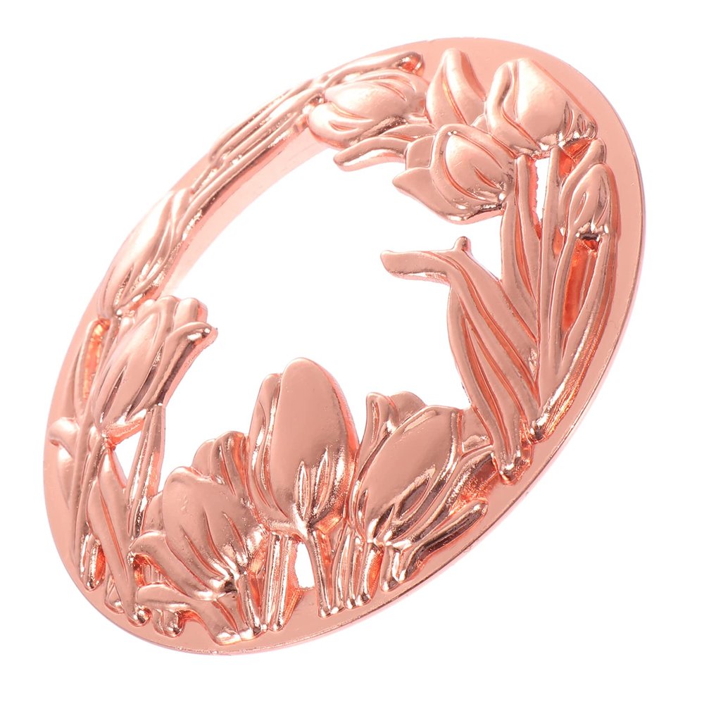 VOSAREA Lamp Shades Candle Toppers Candle Cover Hollow Tulip Design Windproof Holder Cover Lid for Jar s Accessories Shades Sleeves Rose Gold Metal Lamp