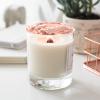 VOSAREA Lamp Shades Candle Toppers Candle Cover Hollow Tulip Design Windproof Holder Cover Lid for Jar s Accessories Shades Sleeves Rose Gold Metal Lamp view 3