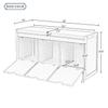 LUMISOL Organizer Storage Bench with Removable Cushion and 3 Flip Cubby for Entryway Hallway (Antique Navy) view 2