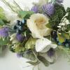 19inch Artificial Lavender Wreath with Peony and Green Leaves, Artificial Flower Eucalyptus Leaves Wreath for Front Door Wall Window Room Outdoor Wedding Party Decor view 3