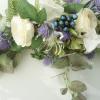 19inch Artificial Lavender Wreath with Peony and Green Leaves, Artificial Flower Eucalyptus Leaves Wreath for Front Door Wall Window Room Outdoor Wedding Party Decor view 4