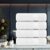 Ample Decor Bath Towels 30 X 54 Inch 600 GSM 100% Cotton Bathroom Towel Soft Absorbent - 4pcs - White view 2