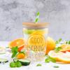 16PCS Bamboo Jar Lids with Straw Hole Reusable Bamboo Canning Jar Lids for Regular Mouth Mason 70MM view 2