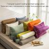 WANGPP Triangular Reading Pillow - Bed/Sofa Backrest Cushion,Maternity Support Cushion,Wedge Pillow,with Detachable Neck Roll and Side Pocket Design,Easy to Disassemble and Clean view 2