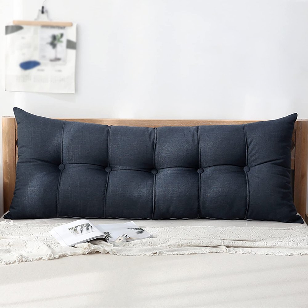 WANGPP Rectangular Large Bolster Headboard Backrest,Back Cushions for Bed Sofa Couch,Wedge Cushion Backrest,Lumbar Cushions,Reading Pillow Pearl Cotton, Removable Backrest Cushion