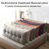 WANGPP Rectangular Large Bolster Headboard Backrest,Back Cushions for Bed Sofa Couch,Wedge Cushion Backrest,Lumbar Cushions,Reading Pillow Pearl Cotton, Removable Backrest Cushion view 2