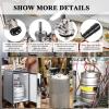 Dbgogo European Sankey S System Keg Coupler, 1/4'' Beer Barb Stainless Steel Probe Brass Body 5/16'' Gas Tailpiece Draft Kegerator Tap Dispenser with Safety Pressure Relief Valve Brewing Hose Clamp view 4