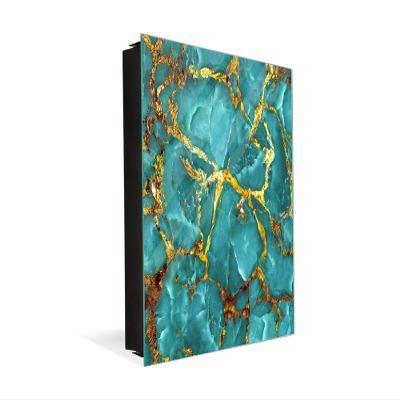 Concept Crystal 50 Key Lock Box Storage Holder with Decorative Front Glass Panel KN01 Marbles 1 Series