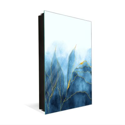 Concept Crystal 50 Key Lock Box Storage Holder with Decorative Front Glass Panel KN01 Marbles 1 Series