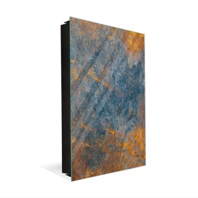 Concept Crystal 50 Keys Cabinet with Decorative Front Panel and Glass White Board KN04 Rusted Textures Series