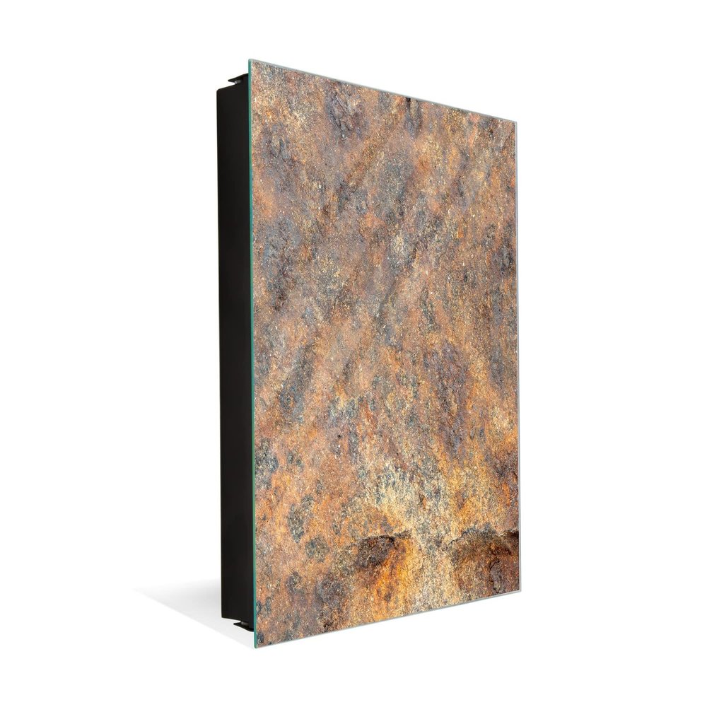 Concept Crystal 50 Keys Cabinet with Decorative Front Panel and Glass White Board KN04 Rusted Textures Series