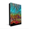 Concept Crystal 50 Keys Cabinet with Decorative Front Panel and Glass White Board KN04 Rusted Textures Series view 1