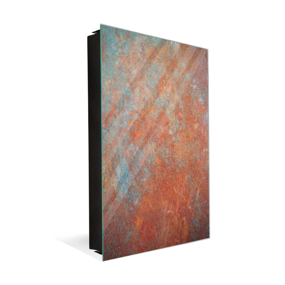 Concept Crystal 50 Keys Cabinet with Decorative Front Panel and Glass White Board KN04 Rusted Textures Series