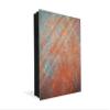Concept Crystal 50 Keys Cabinet with Decorative Front Panel and Glass White Board KN04 Rusted Textures Series view 1