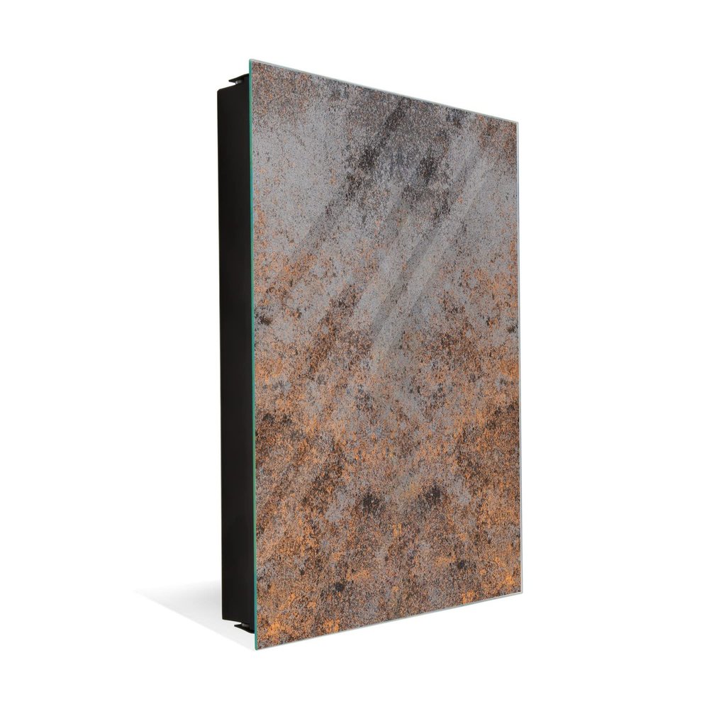 Concept Crystal 50 Keys Cabinet with Decorative Front Panel and Glass White Board KN04 Rusted Textures Series