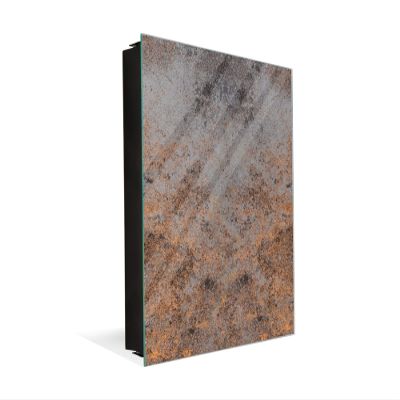 Concept Crystal 50 Keys Cabinet with Decorative Front Panel and Glass White Board KN04 Rusted Textures Series